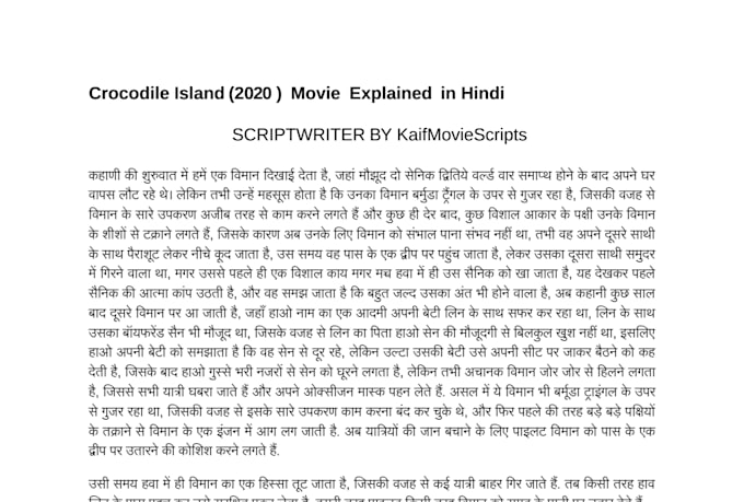 write engaging movie explanation scripts in hindi